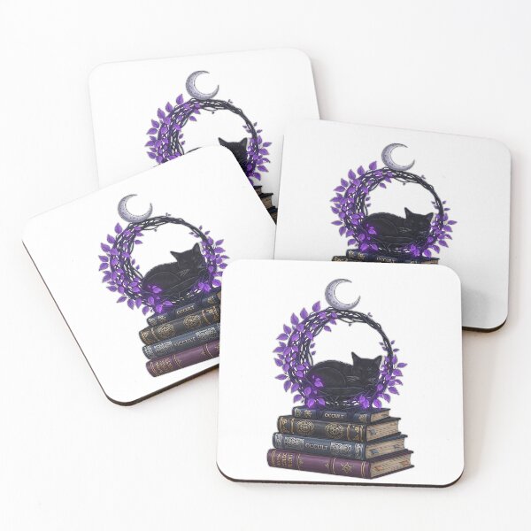 Item preview, Black Cat Moon Garden Library designed and sold by IllumeInk.