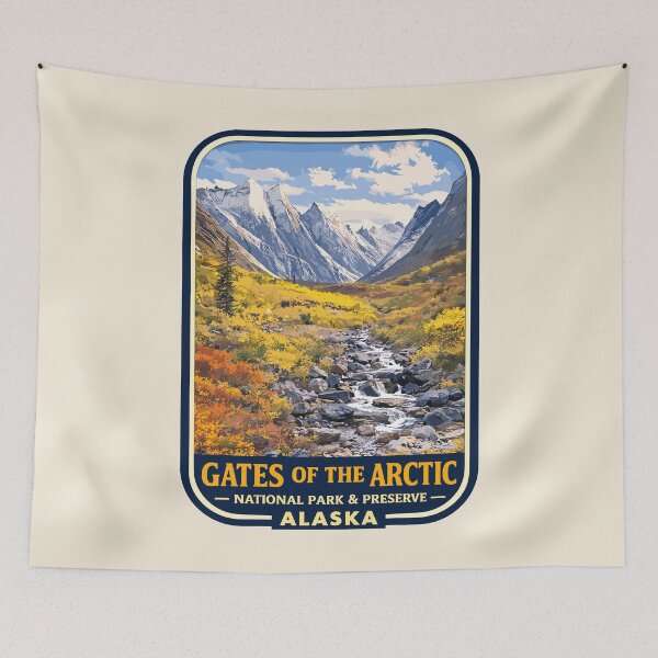 Item preview, Gates of the Arctic National Park Retro Wilderness designed and sold by Gideon Emmerich.