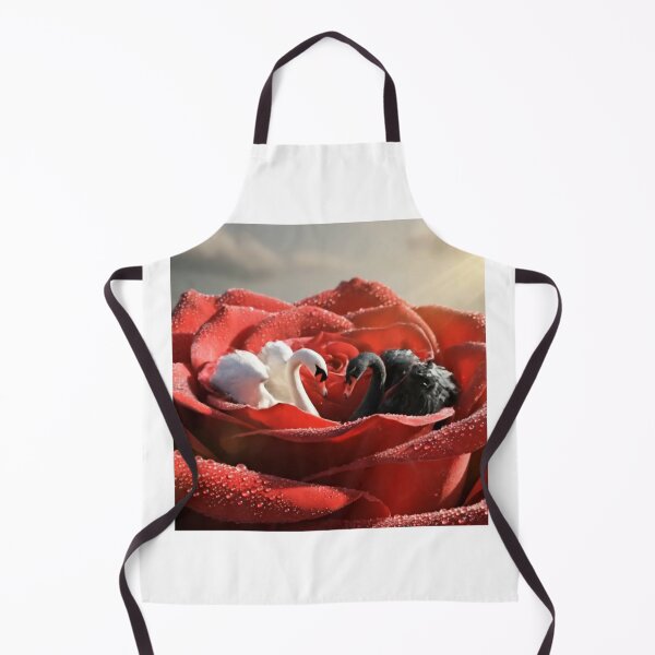 Item preview, ​Eternal Love: Swans in a Dewy Red Rose designed and sold by NadinGerasi.
