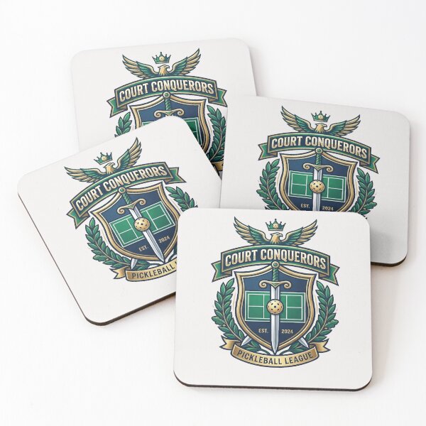Item preview, Pickleball League Court Conquerors Crest designed and sold by PixelQ.