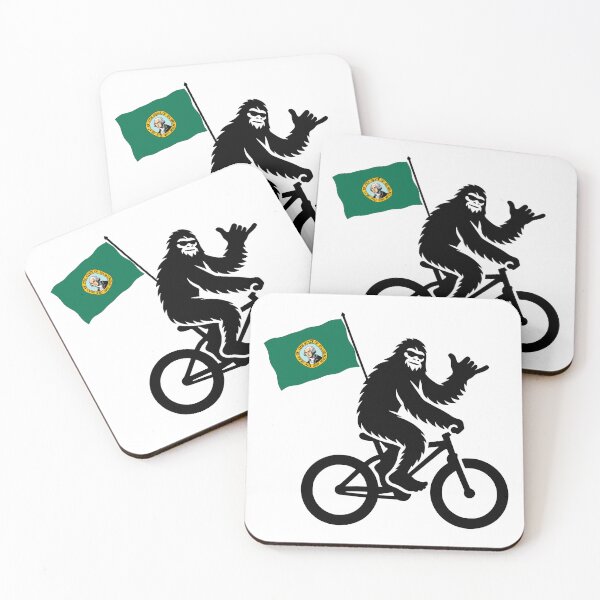 Item preview, Bigfoot Cycling Washington Flag designed and sold by Esskay Designs.