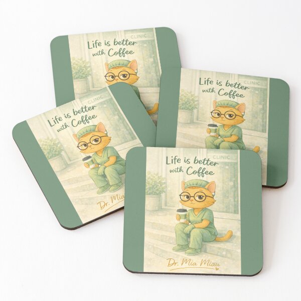Item preview, Life is better with coffee - Dr. Mia Meow designed and sold by drmiamiau.