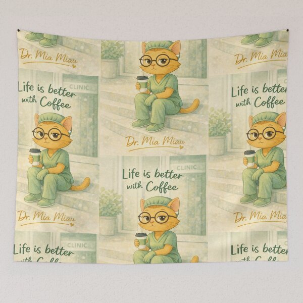 Item preview, Life is better with coffee - Dr. Mia Meow designed and sold by drmiamiau.