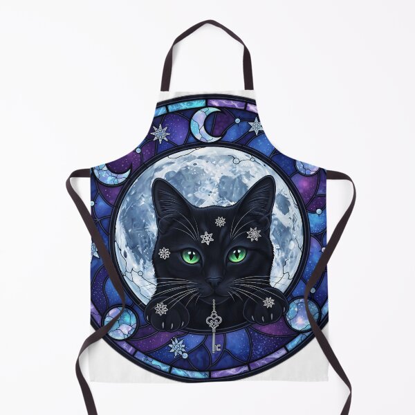 Item preview, Black Cat Lunar Window Key designed and sold by IllumeInk.
