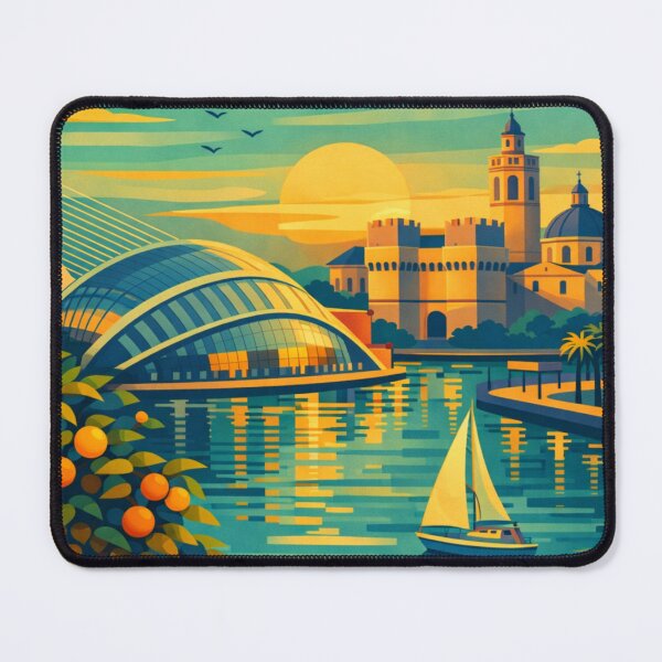Item preview, Valencia Spain Vintage Travel Art designed and sold by MatthewHeights.