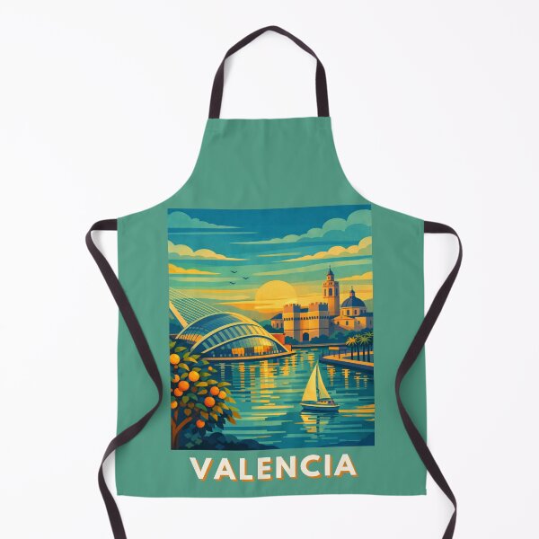 Item preview, Valencia Spain Vintage Travel Art designed and sold by MatthewHeights.