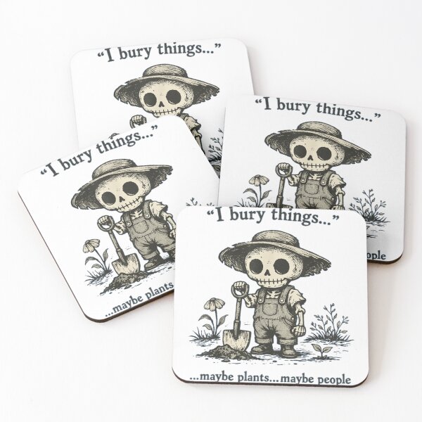 Item preview, I Bury Things Maybe Plants Maybe People Funny Skeleton Gardener Art designed and sold by DuneHaicna.
