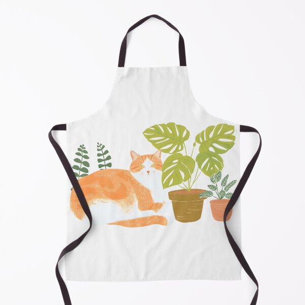 Item preview, Ginger Tabby Cat with house plants designed and sold by xiao xuans.