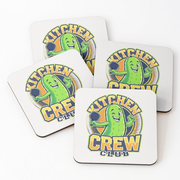 Item preview, Pickleball Kitchen Crew Club Funny Pickle Cartoon designed and sold by PixelQ.