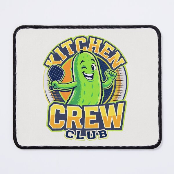 Item preview, Pickleball Kitchen Crew Club Funny Pickle Cartoon designed and sold by PixelQ.