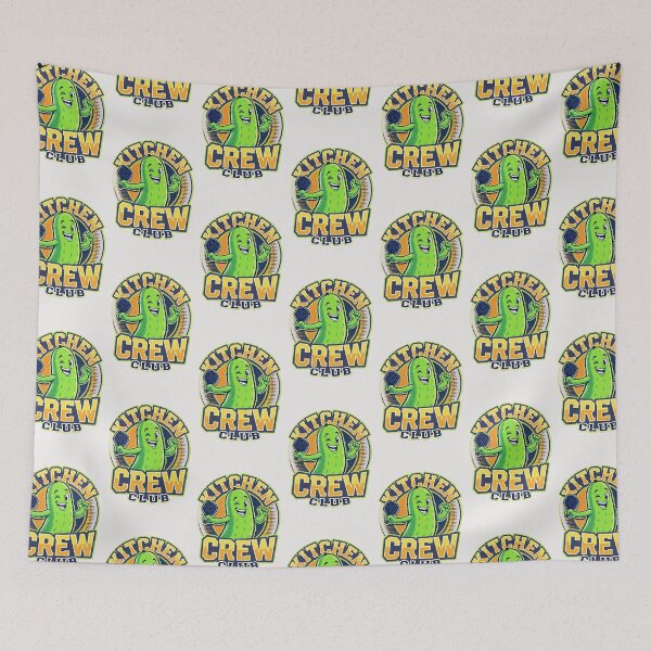 Item preview, Pickleball Kitchen Crew Club Funny Pickle Cartoon designed and sold by PixelQ.