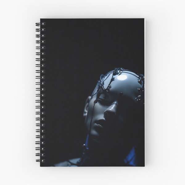 Item preview, Dark Sci Fi Android Portrait Cyberpunk designed and sold by cyberartmaker.