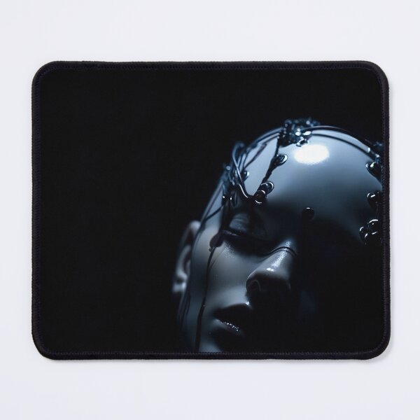 Item preview, Dark Sci Fi Android Portrait Cyberpunk designed and sold by cyberartmaker.