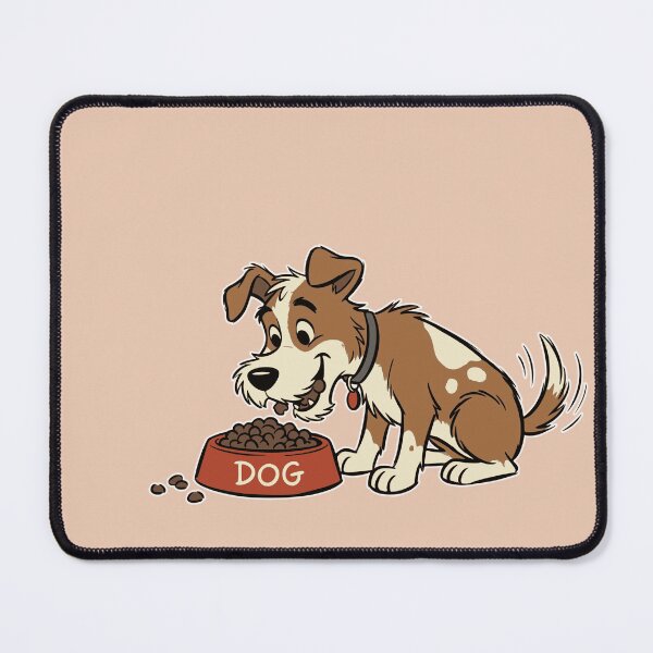 Item preview, Happy dog eating meal designed and sold by PragmaticP.