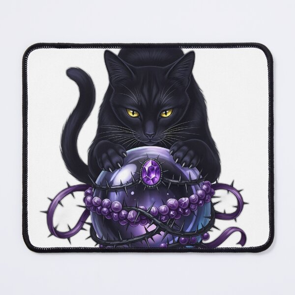 Item preview, Black Cat Crystal Ball Ribbon designed and sold by IllumeInk.