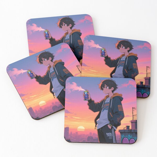Item preview, Young Artist with Spray Paint at Sunset designed and sold by Koalangel.