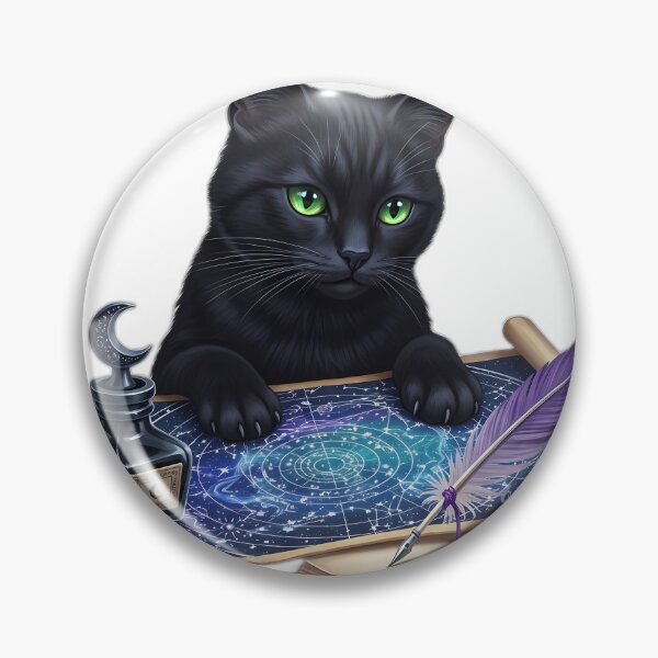 Item preview, Black Cat Star Map Desk designed and sold by IllumeInk.