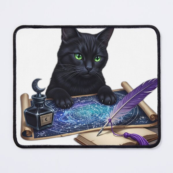 Item preview, Black Cat Star Map Desk designed and sold by IllumeInk.