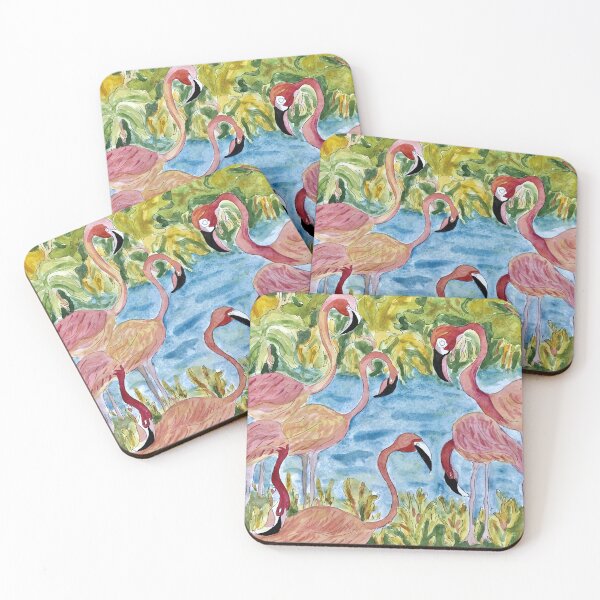 Item preview, Colony of Flamingos designed and sold by Becki Thomas Art.