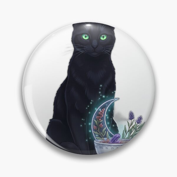 Item preview, Black Cat Moon Teacup Herbs designed and sold by IllumeInk.