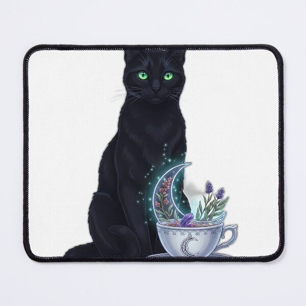 Item preview, Black Cat Moon Teacup Herbs designed and sold by IllumeInk.