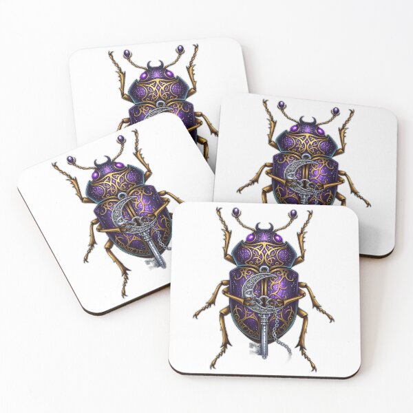 Item preview, Occult Beetle Moon Key designed and sold by IllumeInk.