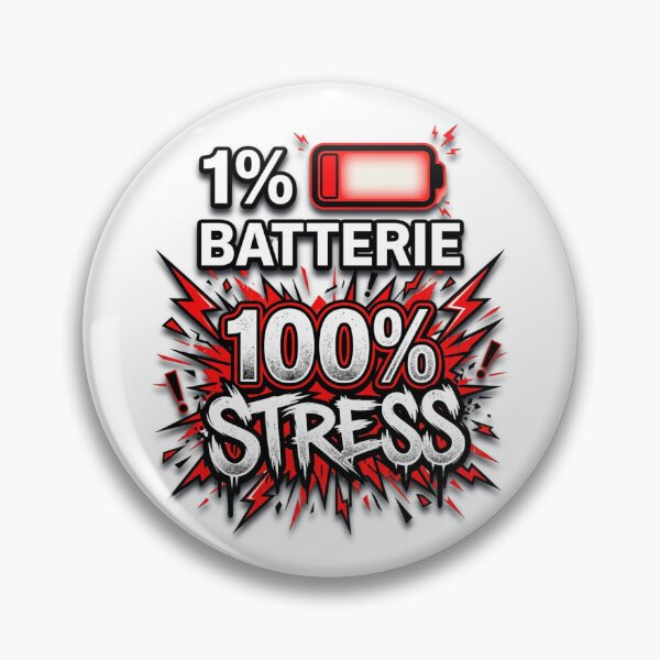 Artikelvorschau, 1 Prozent Akku, 100 Prozent Stress – Lustige Technik entworfen und verkauft von IRS FASHION.