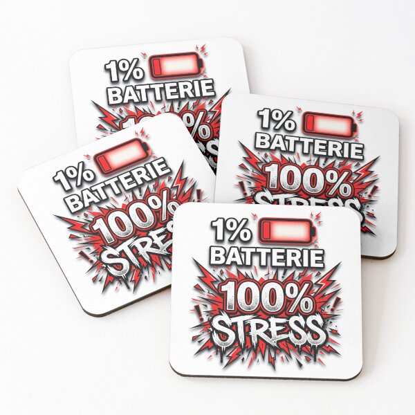 Item preview, 1 Percent Battery 100 Percent Stress Funny Tech designed and sold by IRS FASHION.