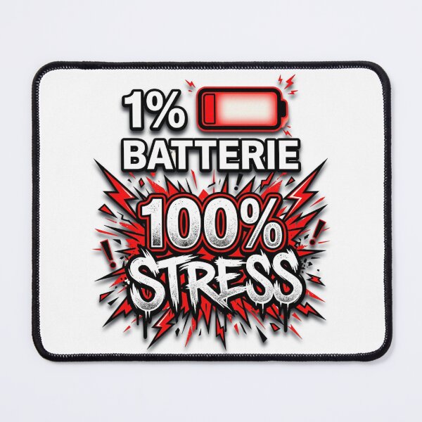 Item preview, 1 Percent Battery 100 Percent Stress Funny Tech designed and sold by IRS FASHION.