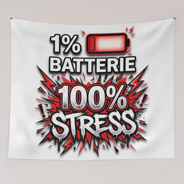 Item preview, 1 Percent Battery 100 Percent Stress Funny Tech designed and sold by IRS FASHION.