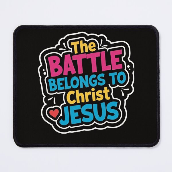 Aperçu de l'œuvre La bataille appartient à Jésus-Christ – Conception de la foi chrétienne créée et vendue par ArtsBorn2Create.