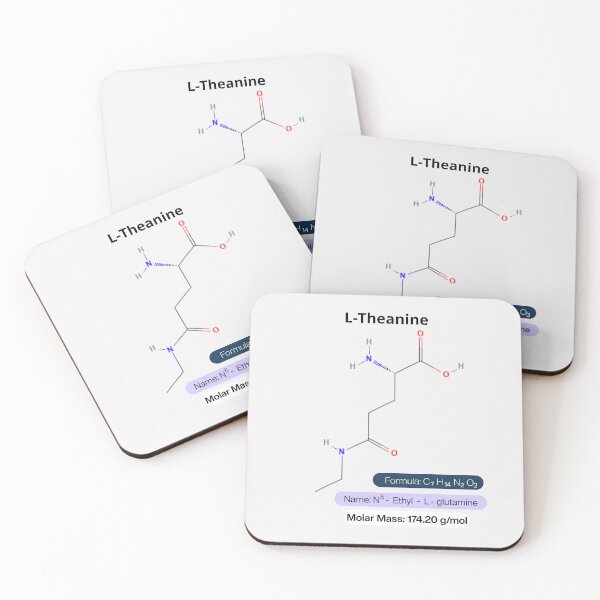 Item preview, L-Theanine Molecular Structure & Usage Guide - Cognitive Optimization designed and sold by Surabhi Jain.