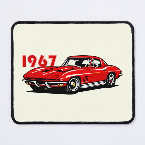 Item preview, 1967 Red Corvette C2 Stingray Classic Muscle Car Illustration designed and sold by Far Out Goods.
