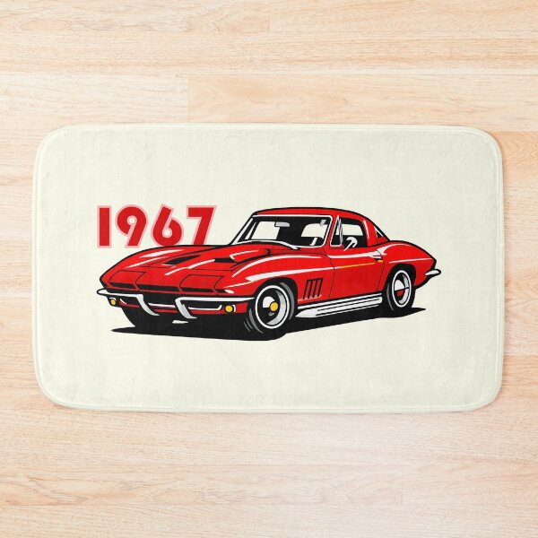 Item preview, 1967 Red Corvette C2 Stingray Classic Muscle Car Illustration designed and sold by Far Out Goods.