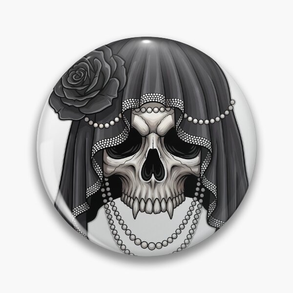 Item preview, Gothic Skull Rose Veil designed and sold by IllumeInk.