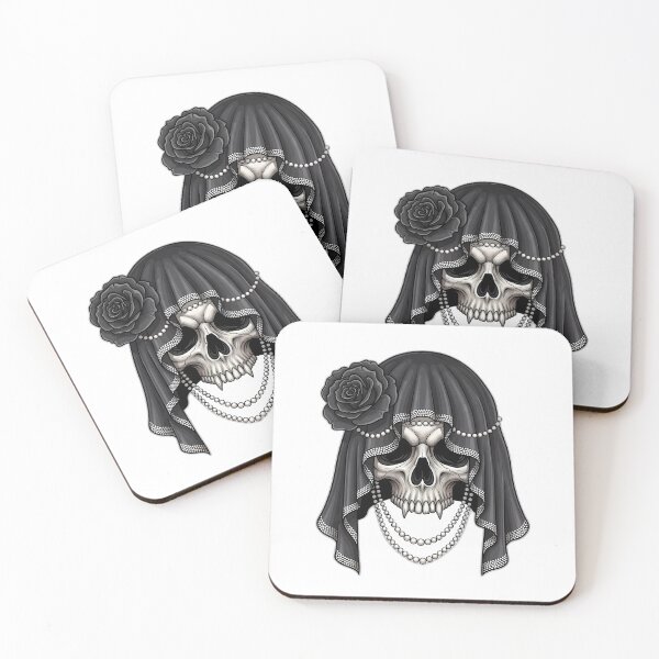 Item preview, Gothic Skull Rose Veil designed and sold by IllumeInk.