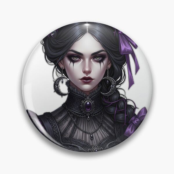 Item preview, Gothic Girl Crescent Earrings designed and sold by IllumeInk.