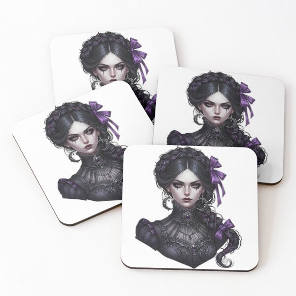 Item preview, Gothic Girl Crescent Earrings designed and sold by IllumeInk.