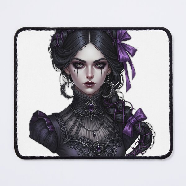 Item preview, Gothic Girl Crescent Earrings designed and sold by IllumeInk.
