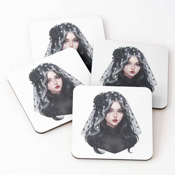 Item preview, Gothic Girl Moon Veil designed and sold by IllumeInk.