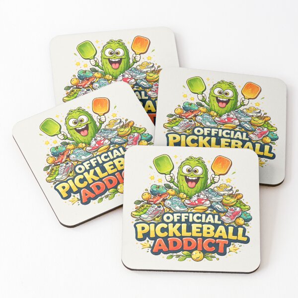 Item preview, Official Pickleball Addict Cartoon Pickle designed and sold by PixelQ.