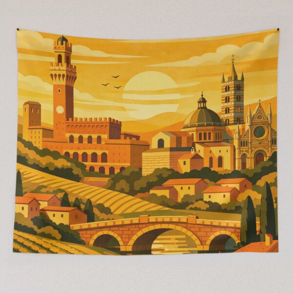 Item preview, Siena Italy Vintage Travel Art designed and sold by MatthewHeights.