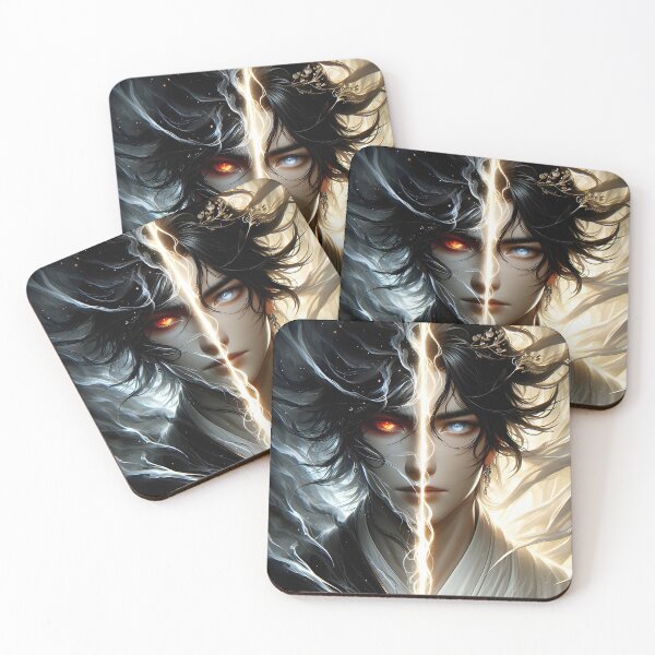 Item preview, The Divide Within: Duality of Light and Shadow in Dark Fantasy Anime designed and sold by MouradStudio.