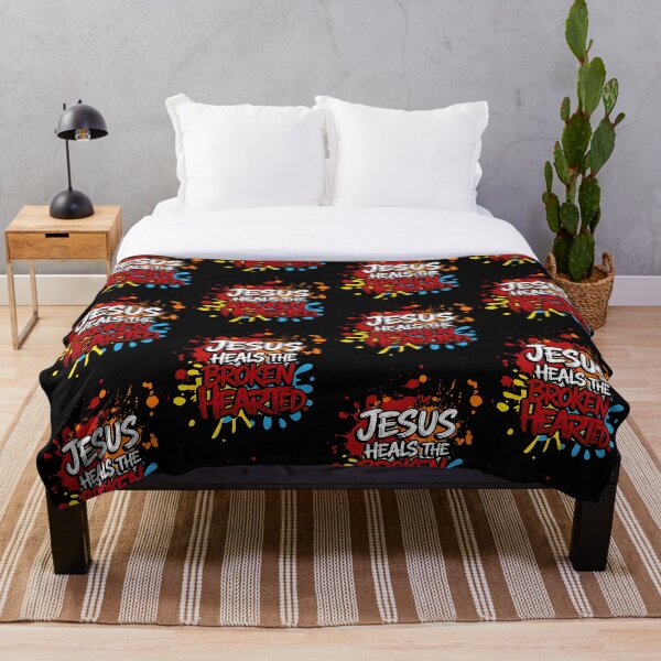 Item preview, Jesús sana a los corazones rotos – Diseño de la fe cristiana designed and sold by ArtsBorn2Create.