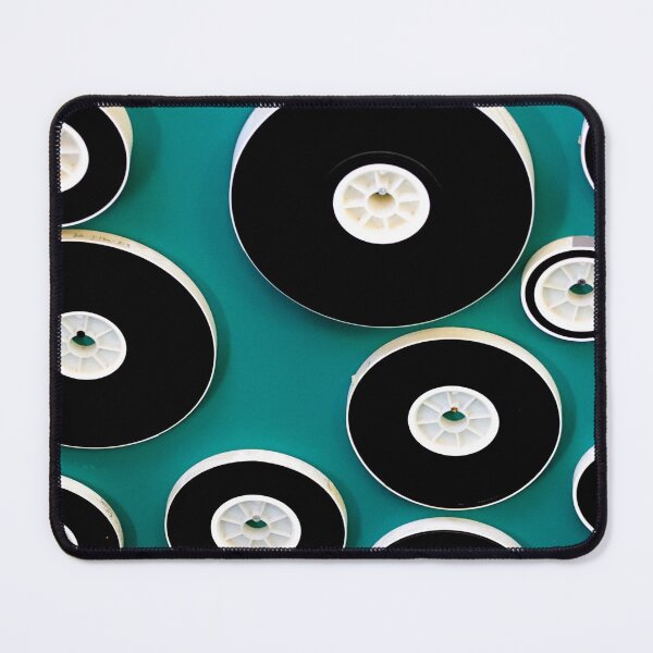 Item preview, Geometric Wheels Pattern on Teal Background – Minimal Abstract Design designed and sold by onubi.