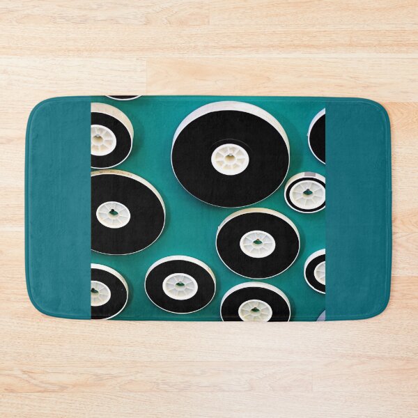 Item preview, Geometric Wheels Pattern on Teal Background – Minimal Abstract Design designed and sold by onubi.