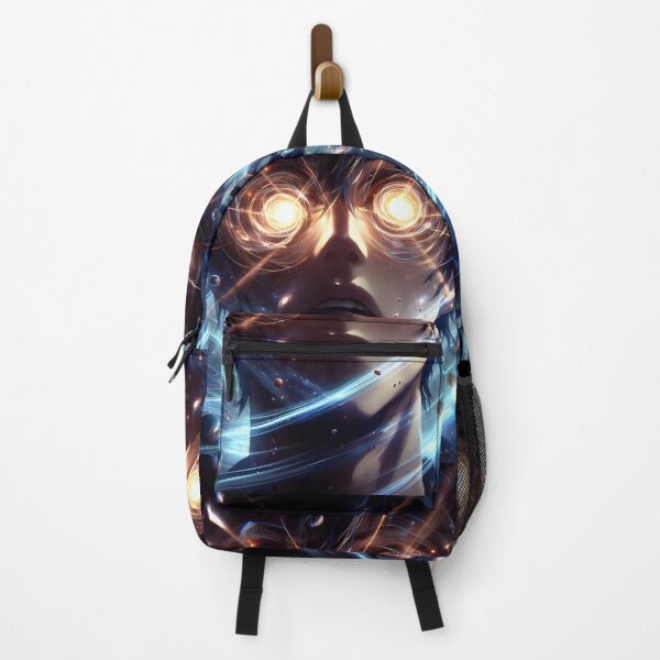 Item preview, Eyes of the Universe: Mind-Bending Cosmic Anime Boy with Glowing Galaxy Vision designed and sold by MouradStudio.