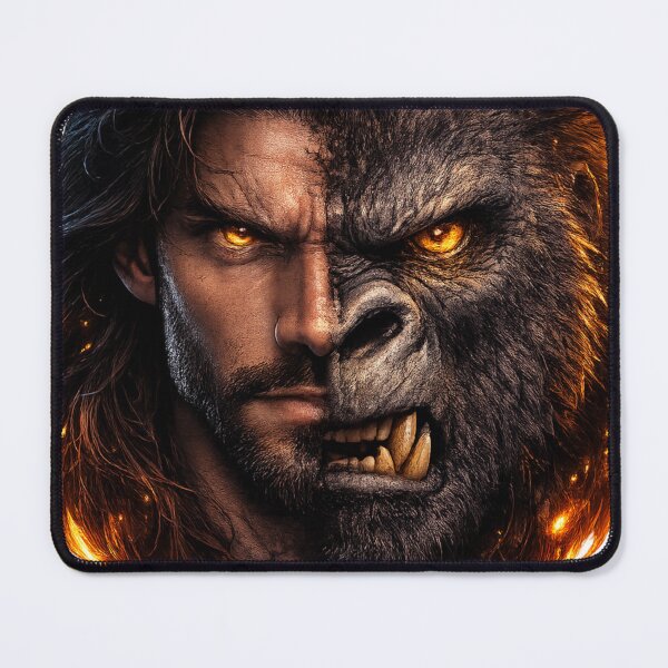 Item preview, Half Man Half Gorilla Neon Fusion – Primal Power Streetwear Sticker designed and sold by KrishAuraa.