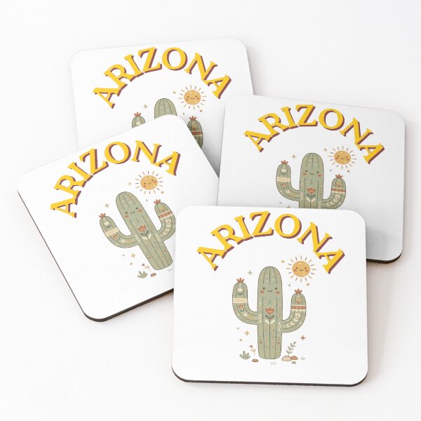 Item preview, Arizona Retro Saguaro Cactus and Sun Illustration designed and sold by PeerMstudio.