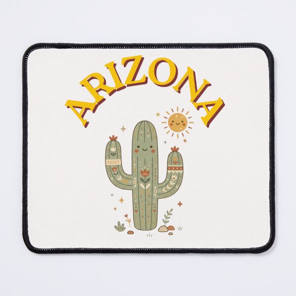 Item preview, Arizona Retro Saguaro Cactus and Sun Illustration designed and sold by PeerMstudio.